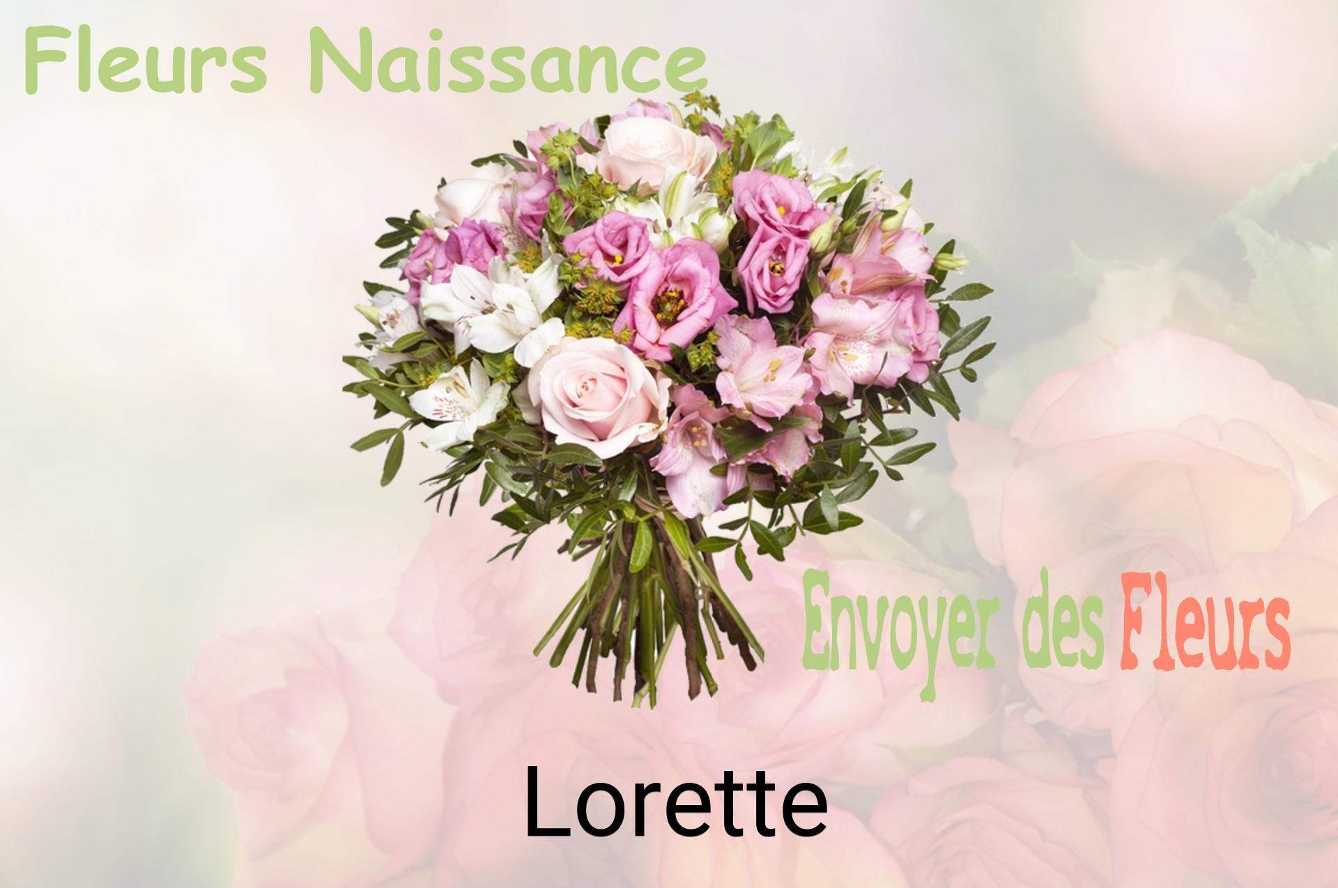 Bouquet de fleurs de naissance livré à Lorette
